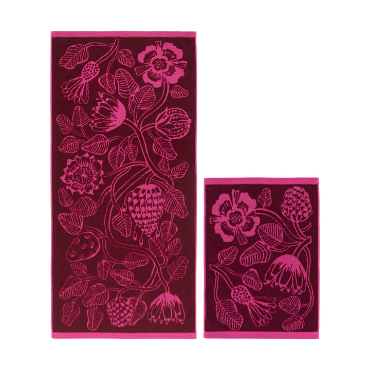 Set de 2 toallas Tiara - Burgundy-pink - Marimekko