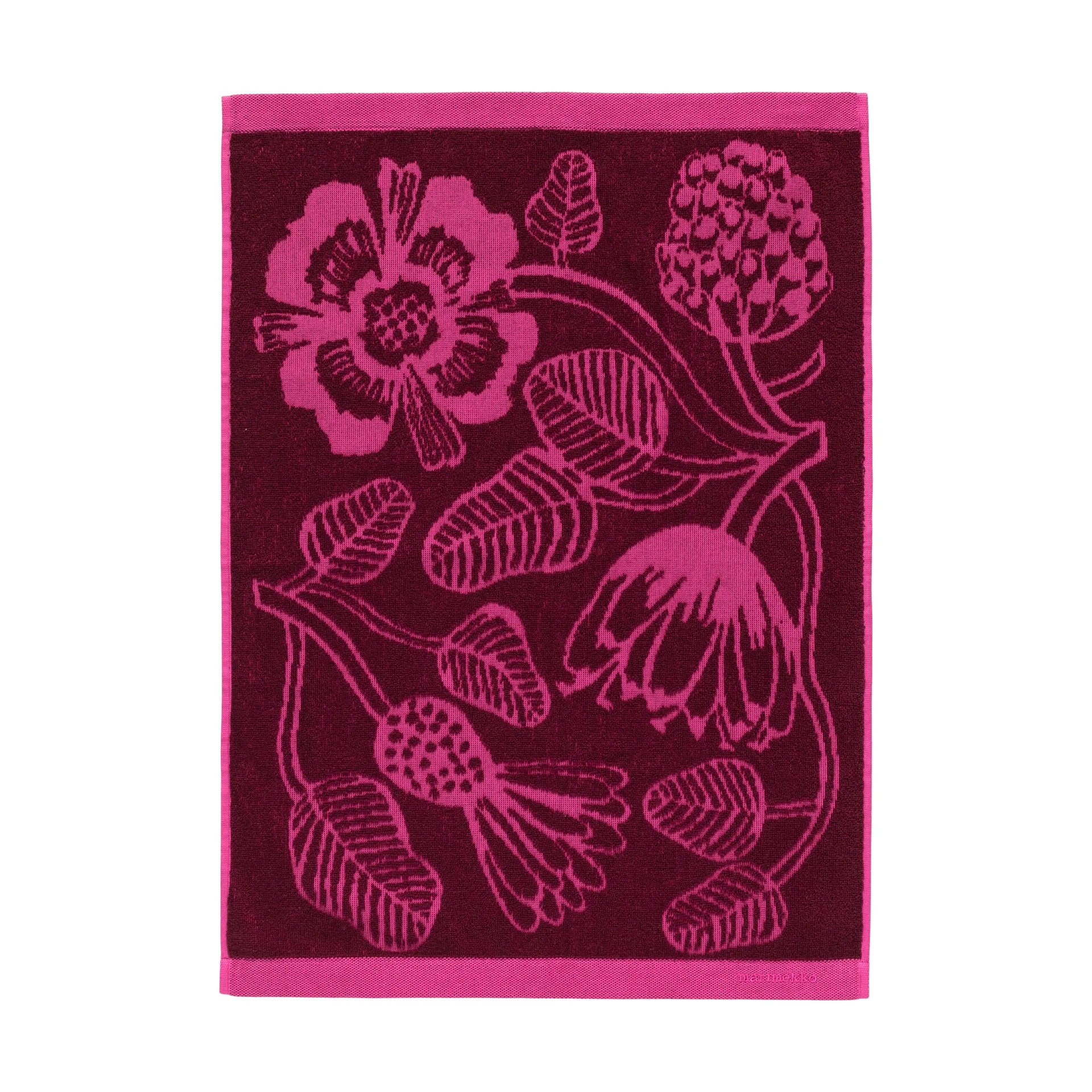 Set de 2 toallas Tiara, Burgundy-pink Marimekko