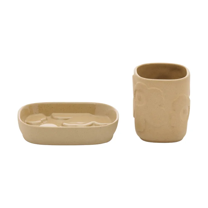 Set de baño Unikko 2 piezas - arenisca - Marimekko