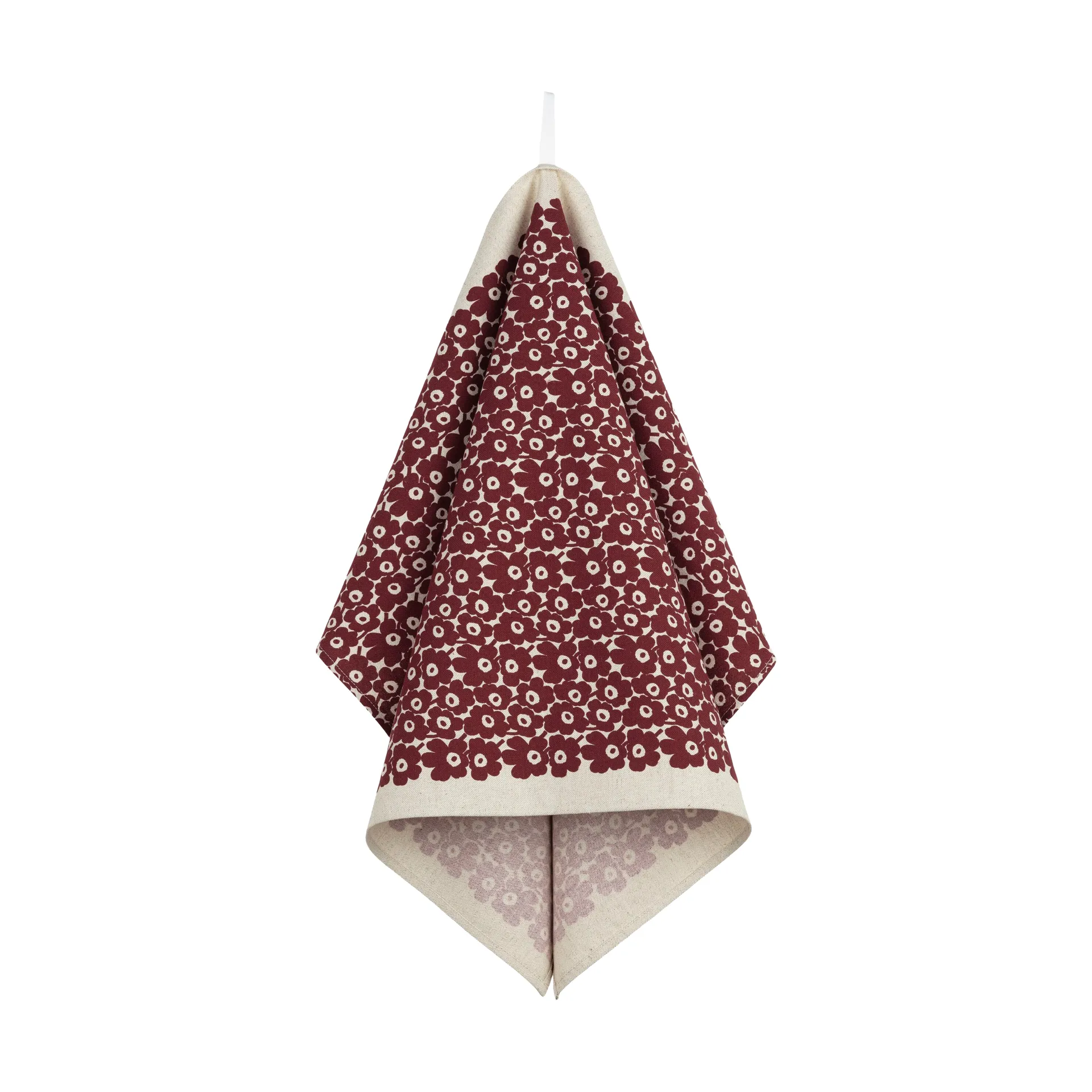 Set de cocina Pikkuinen Unikko, 3 piezas, Linen-burgundy Marimekko