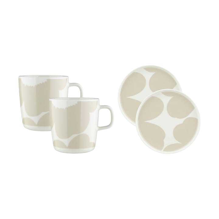 Set de desayuno Iso Unikko 4 piezas - White-straw - Marimekko