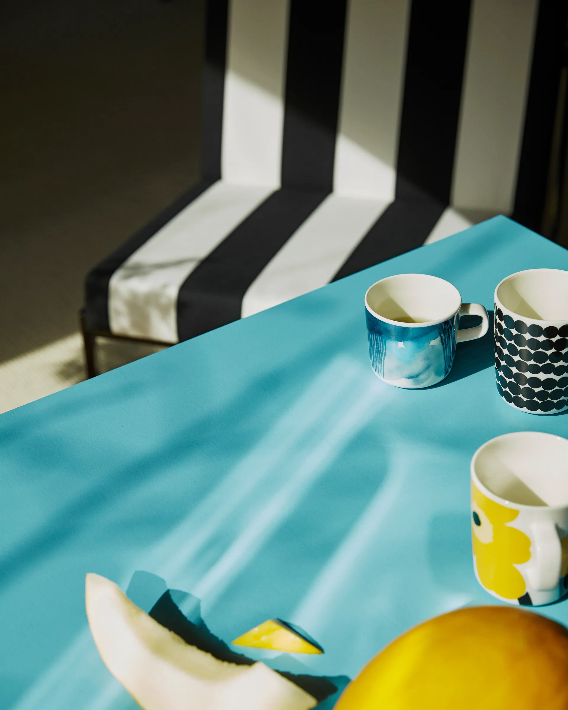Set de desayuno Räsymatto, blanco-negro Marimekko