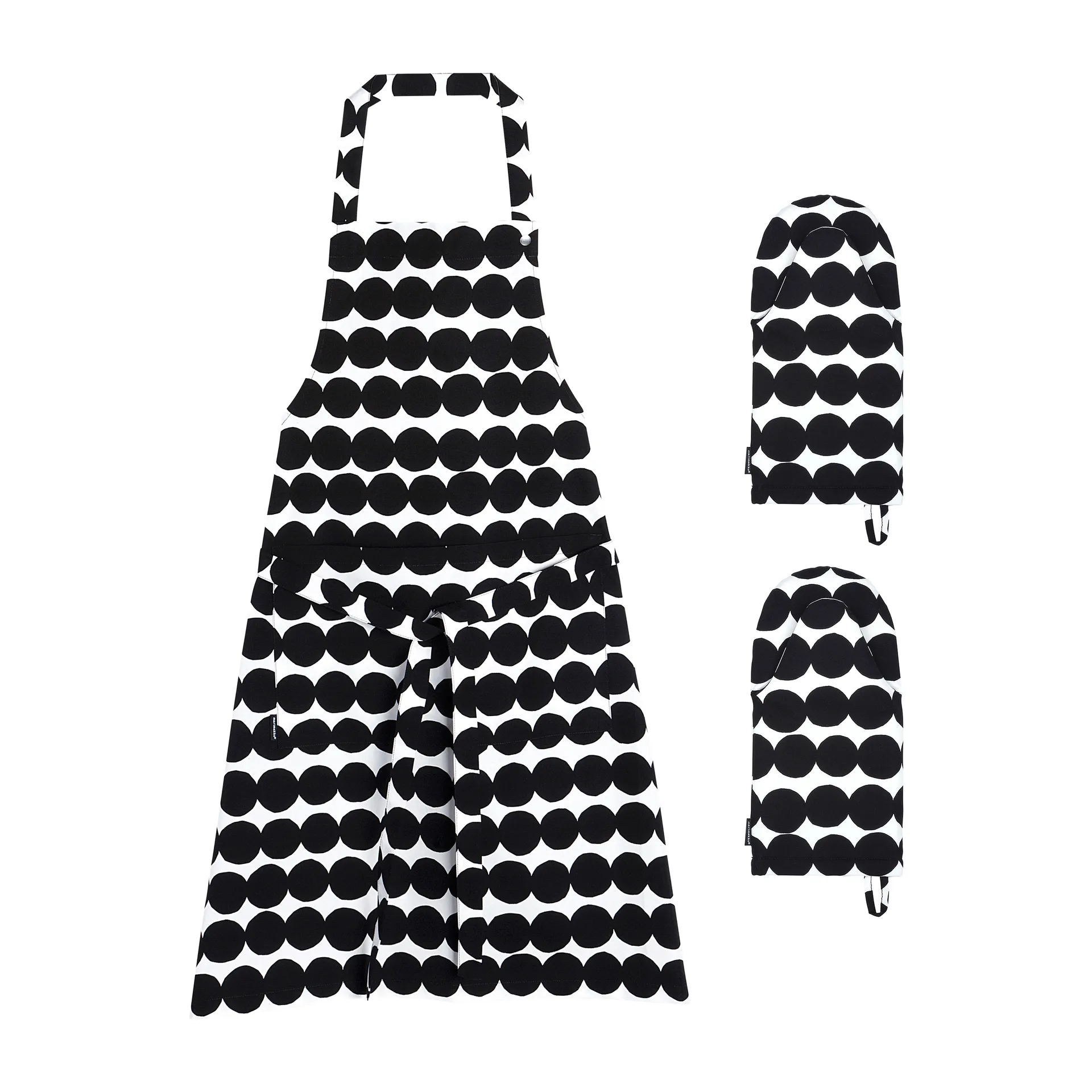 Set de textil de cocina Räsymatto, blanco-negro Marimekko