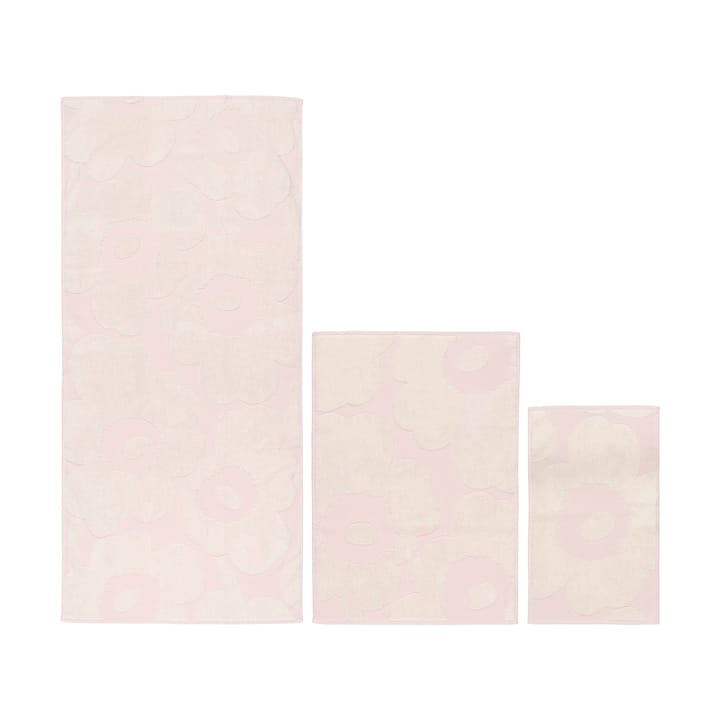 Set de toallas Unikko 3 piezas - White-light pink - Marimekko