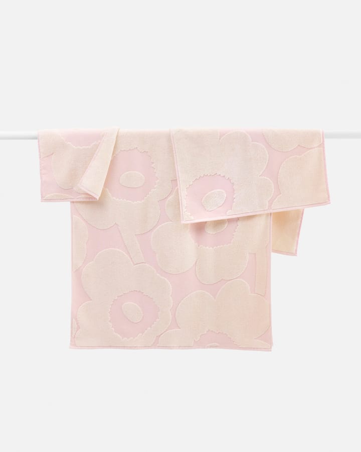 Set de toallas Unikko 3 piezas, White-light pink Marimekko