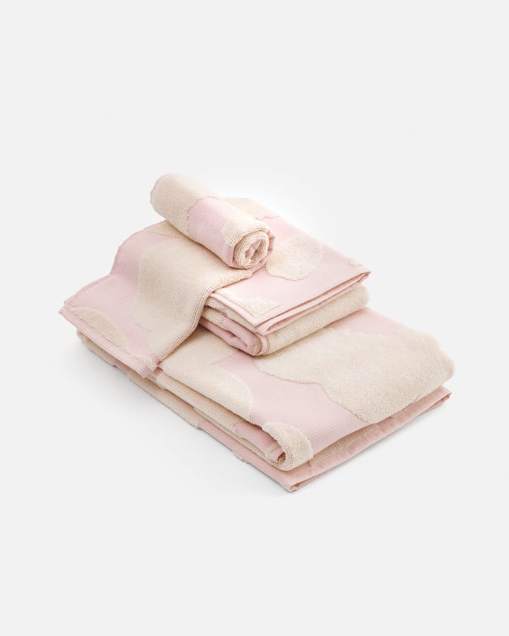 Set de toallas Unikko 3 piezas, White-light pink Marimekko