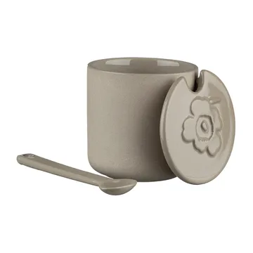 Tarro de metal con tapa y cuchara Unikko - terra - Marimekko