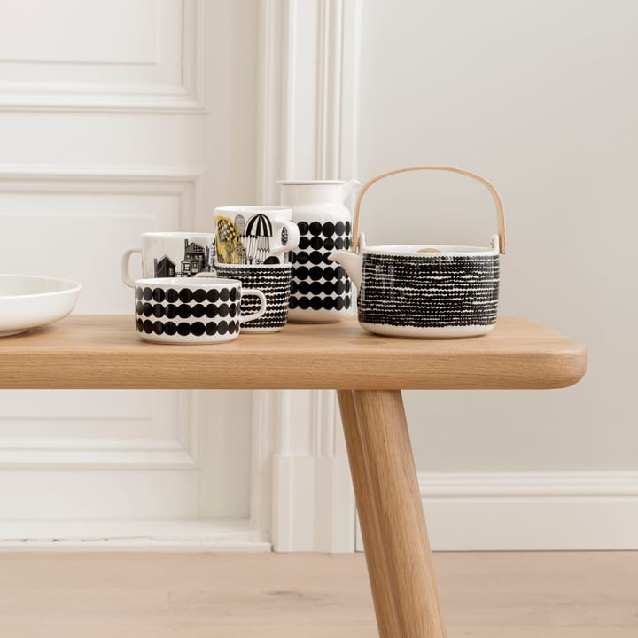 Taza de café Räsymatto 20 cl, negro-blanco Marimekko