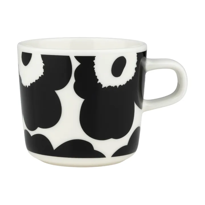 Taza de café Unikko 20 cl - Black-white - Marimekko