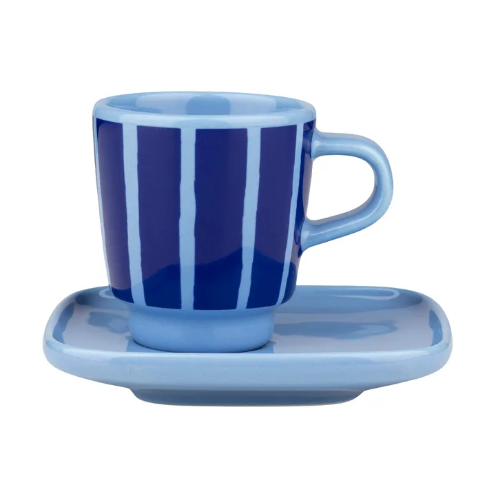 Taza de espresso Piccolo con plato - Light blue-azul, 5 cl - Marimekko