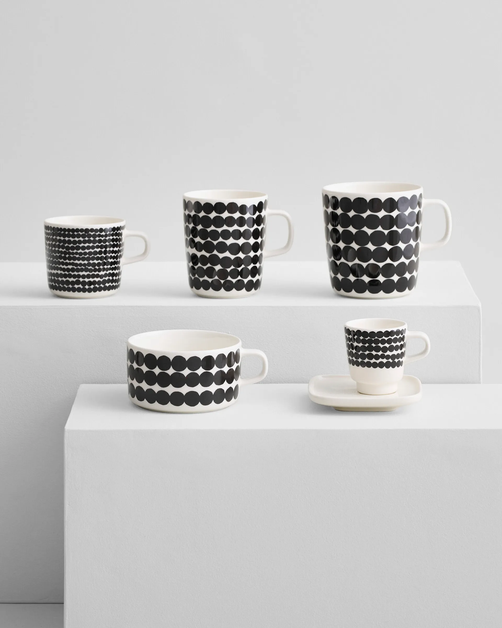 Taza de té Räsymatto 25 cl, negro-blanco Marimekko