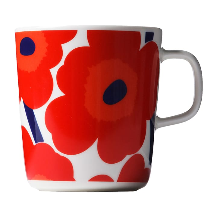 Taza de té Unikko 40 cl - rojo-blanco - Marimekko