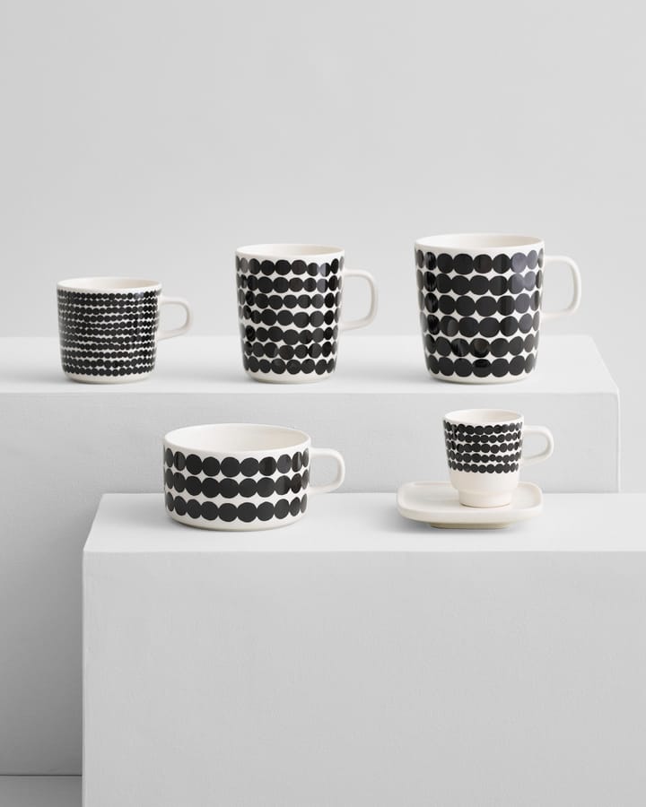 Taza espresso Räsymatto, negro-blanco Marimekko