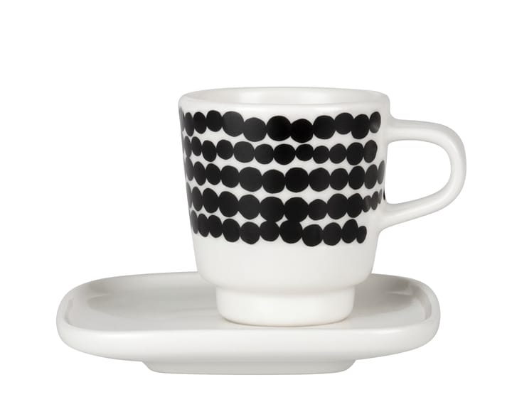 Taza espresso Räsymatto - negro-blanco - Marimekko