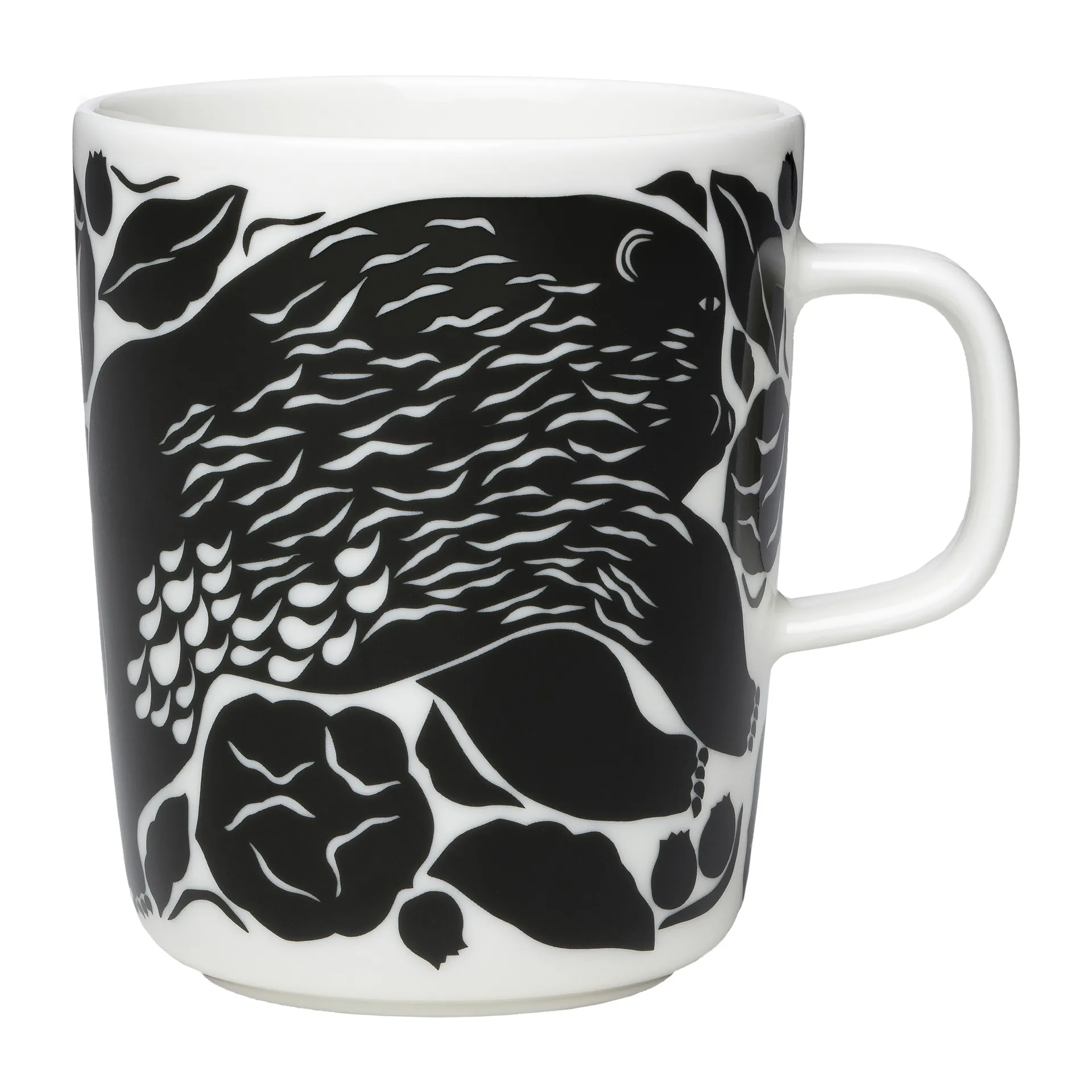 Taza Karhuemo 2,5 dl, blanco-verde oscuro Marimekko