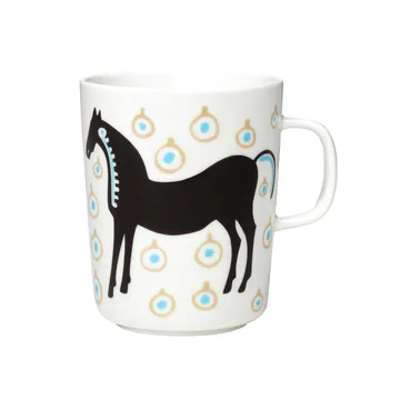 Taza Musta Tamma 25 cl - blanco-marrón-beige - Marimekko