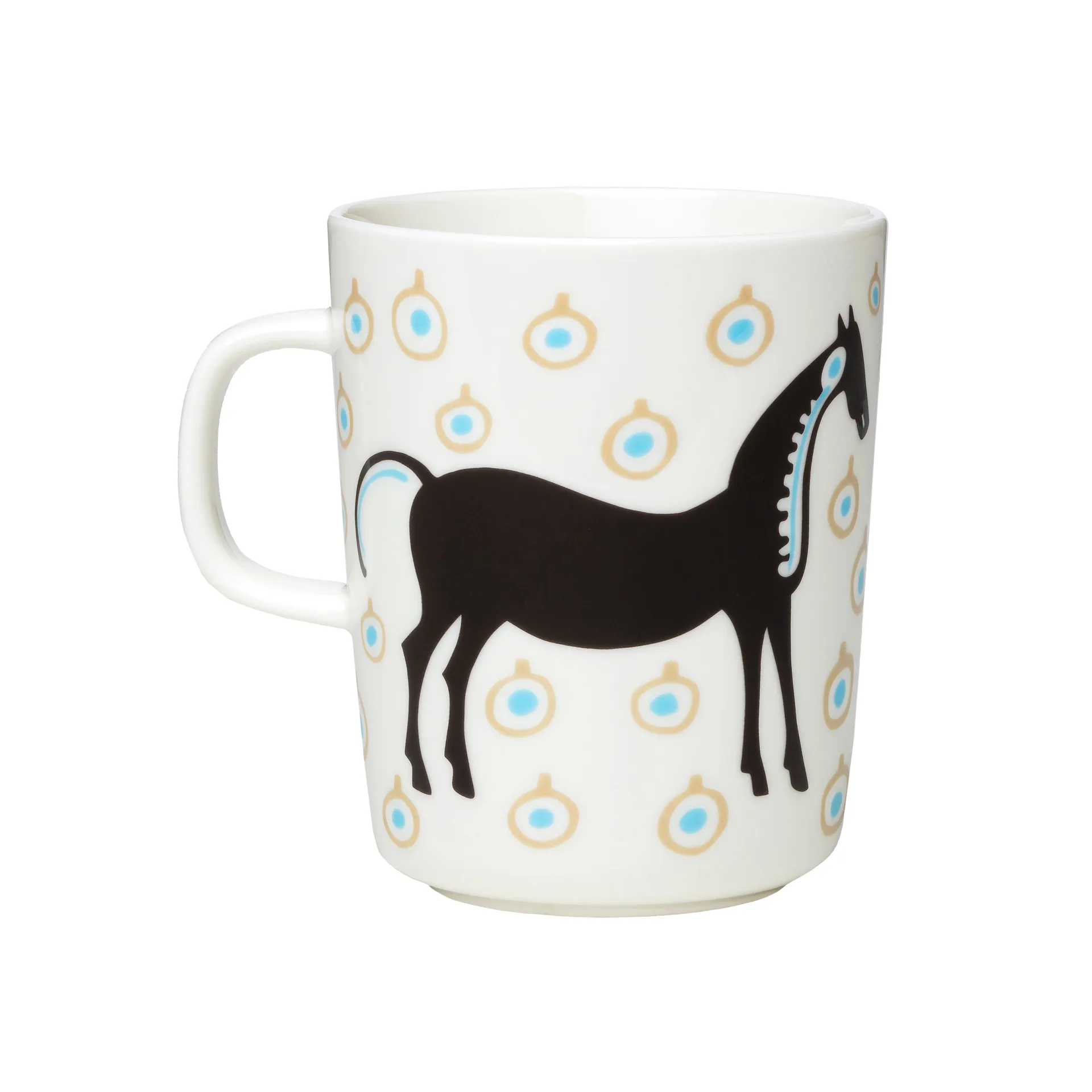 Taza Musta Tamma 25 cl, blanco-marrón-beige Marimekko