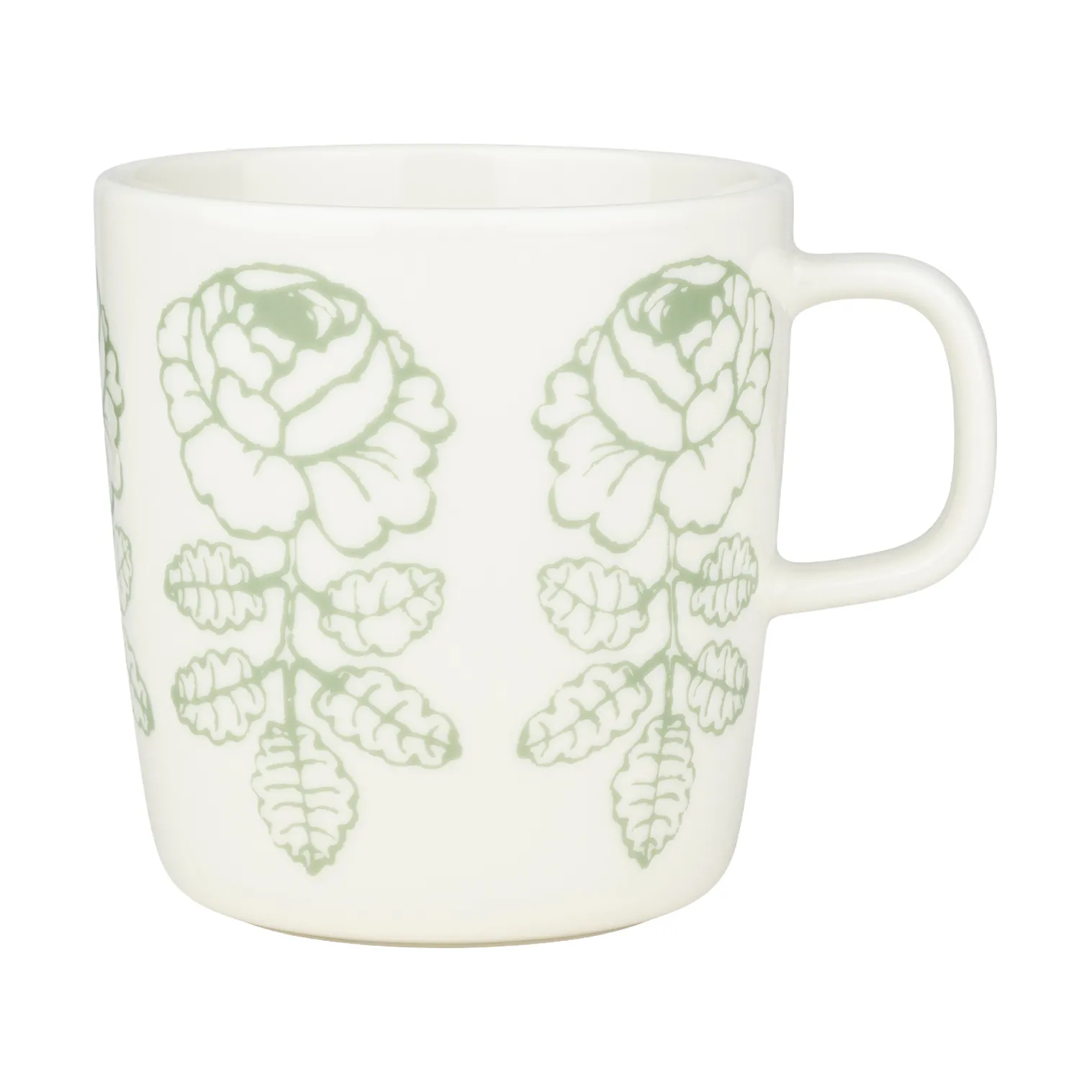 Taza Oiva Vihkiruusu, Blanco, sage, 40 cl Marimekko