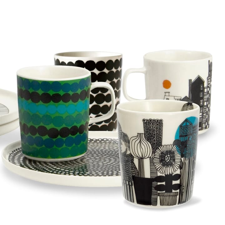 Taza Räsymatto 25 cl, negro-blanco Marimekko
