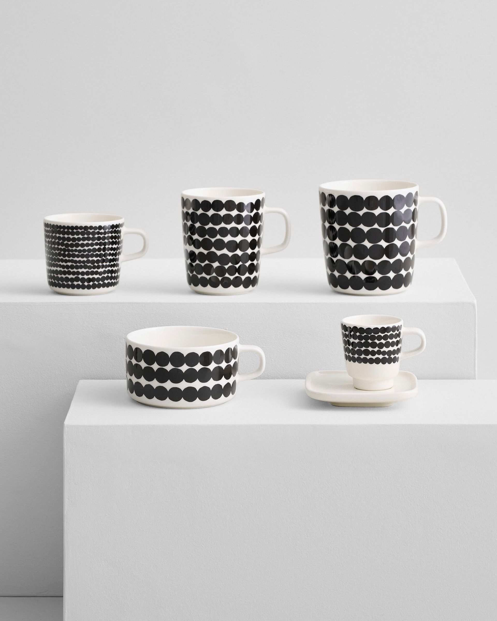 Taza Räsymatto 25 cl, negro-blanco Marimekko