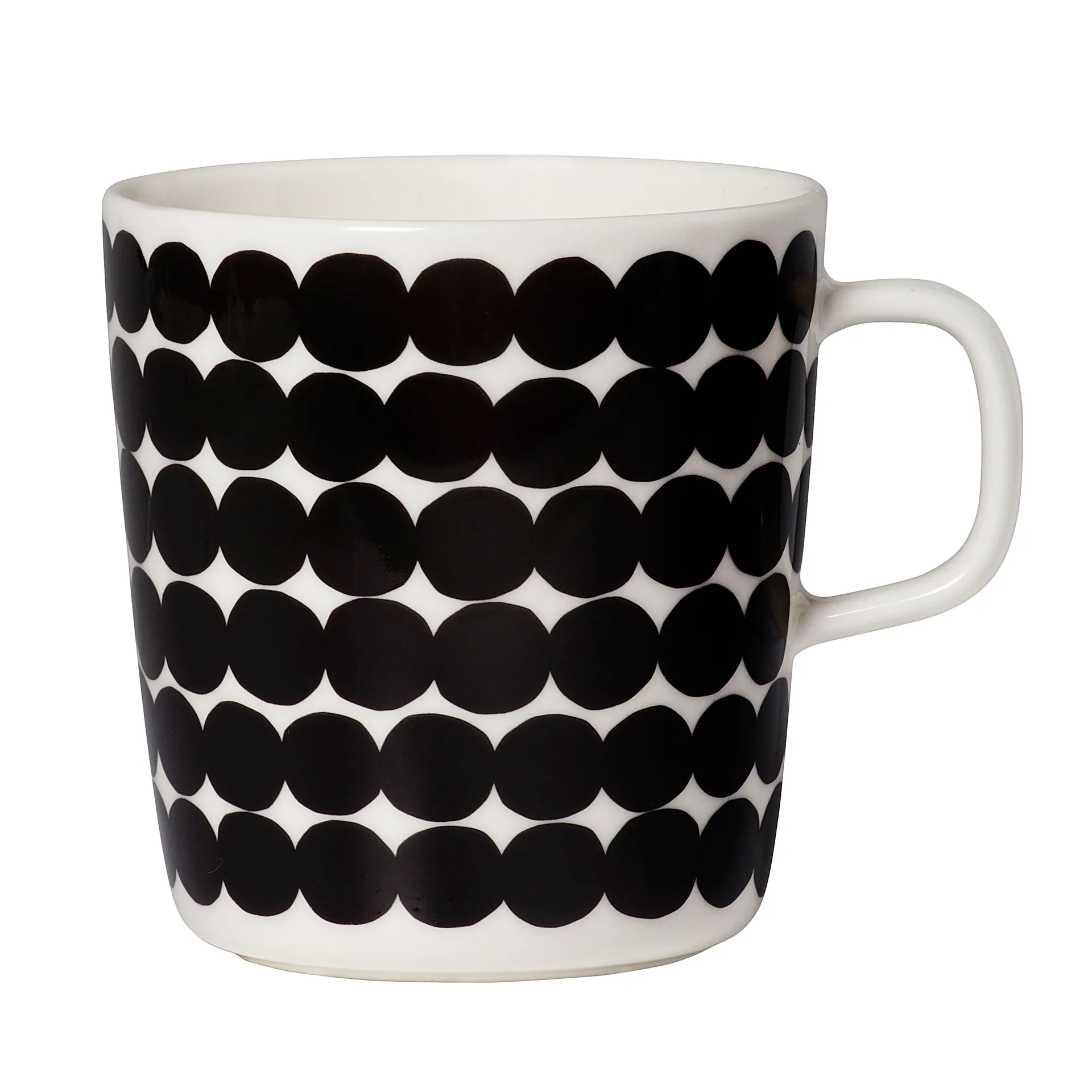Taza Räsymatto 4 dl, negro-blanco Marimekko