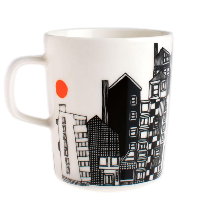 Taza Siirtolapuutarha 2,5 dl - negro-naranja - Marimekko