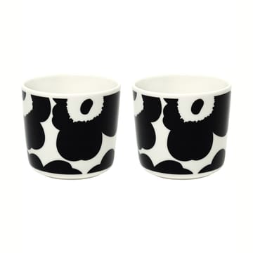 Taza sin asa Unikko 20 cl, 2 unidades - blanco-negro - Marimekko