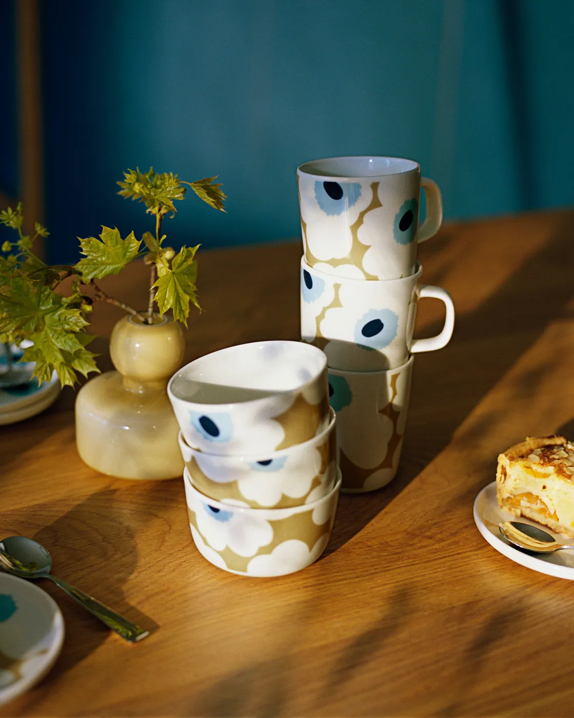 Taza Unikko 25 cl, beige-crudo-azul Marimekko