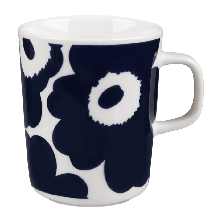 Taza Unikko 25 cl - Blanco-azul oscuro - Marimekko