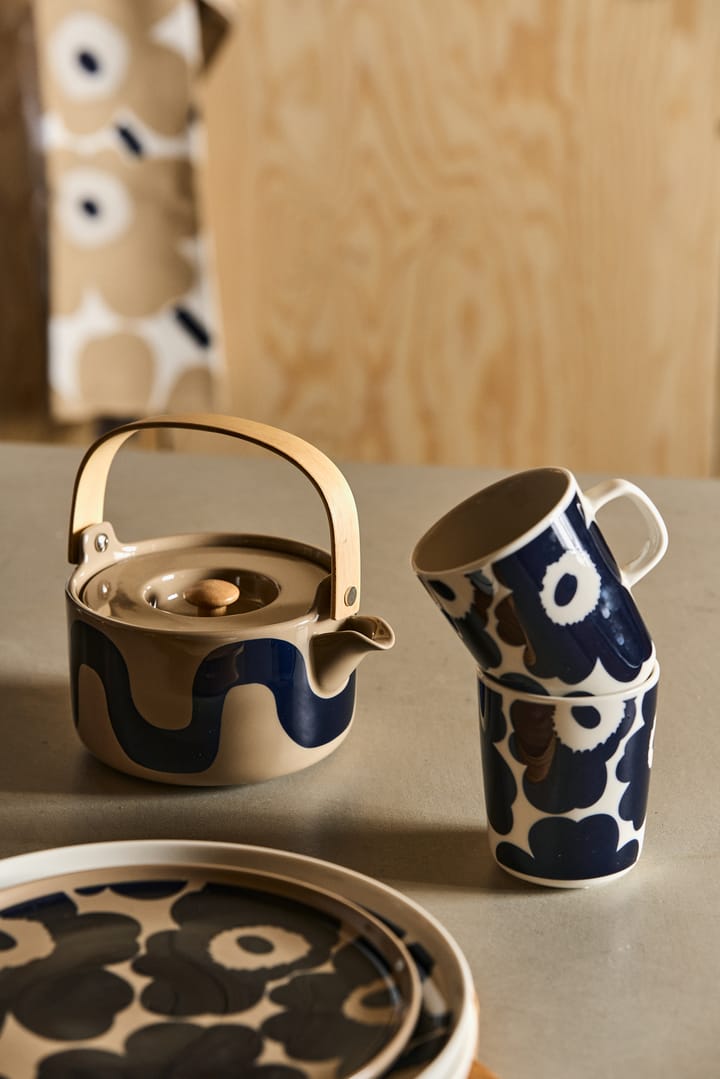 Taza Unikko 25 cl, Blanco-azul oscuro Marimekko