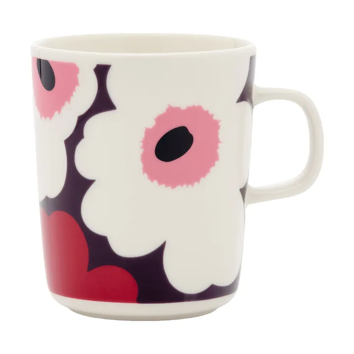 Taza Unikko 25 cl - Blanco-ciruela-arándano-rosa - Marimekko