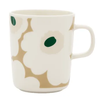 Taza Unikko 25 cl - White-beige-light sand-dark green - Marimekko