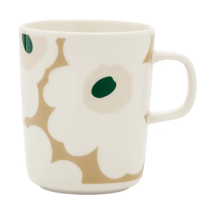 Taza Unikko 25 cl - White-beige-light sand-dark green - Marimekko