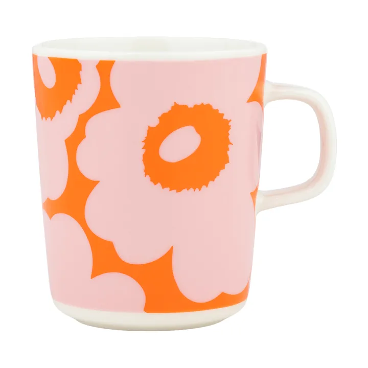 Taza Unikko 25 cl - White-pink-orange - Marimekko