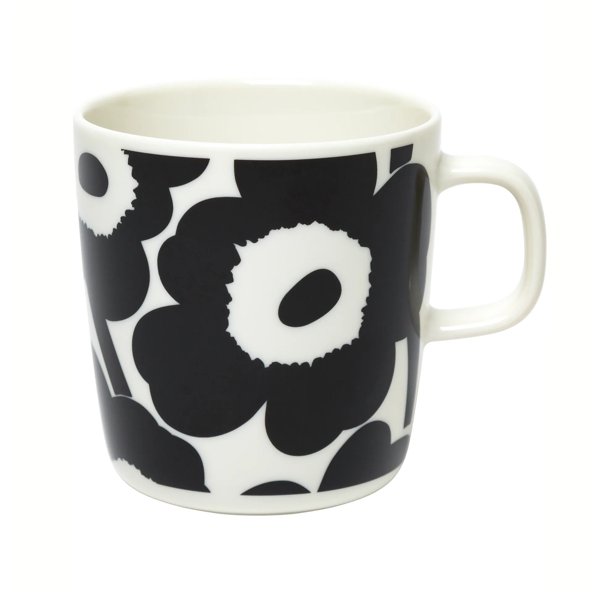Taza Unikko 40 cl, blanco-negro Marimekko