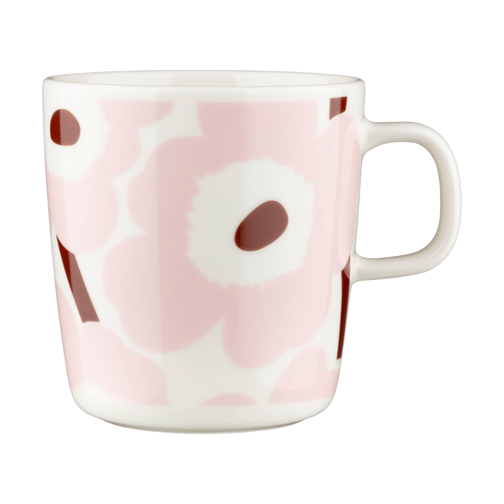 Taza Unikko 40 cl - White-light pink-chestnut - Marimekko