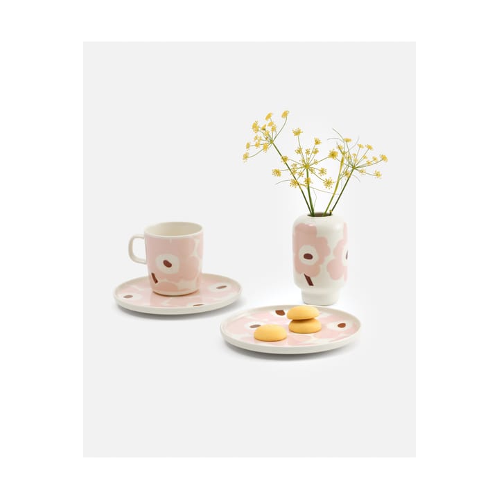 Taza Unikko 40 cl, White-light pink-chestnut Marimekko