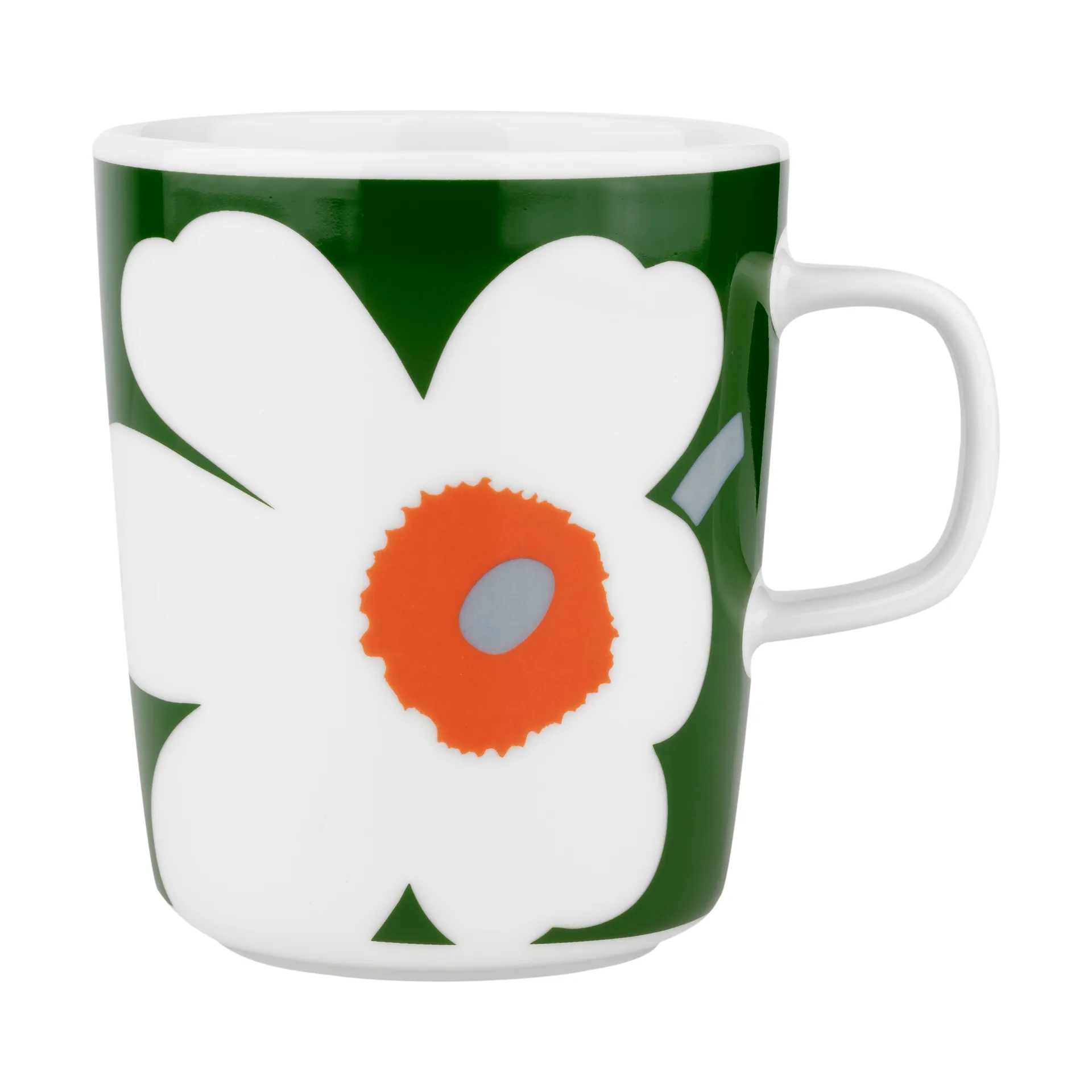 Taza Unikko 60 aniversario 25 cl, White-green-orange Marimekko