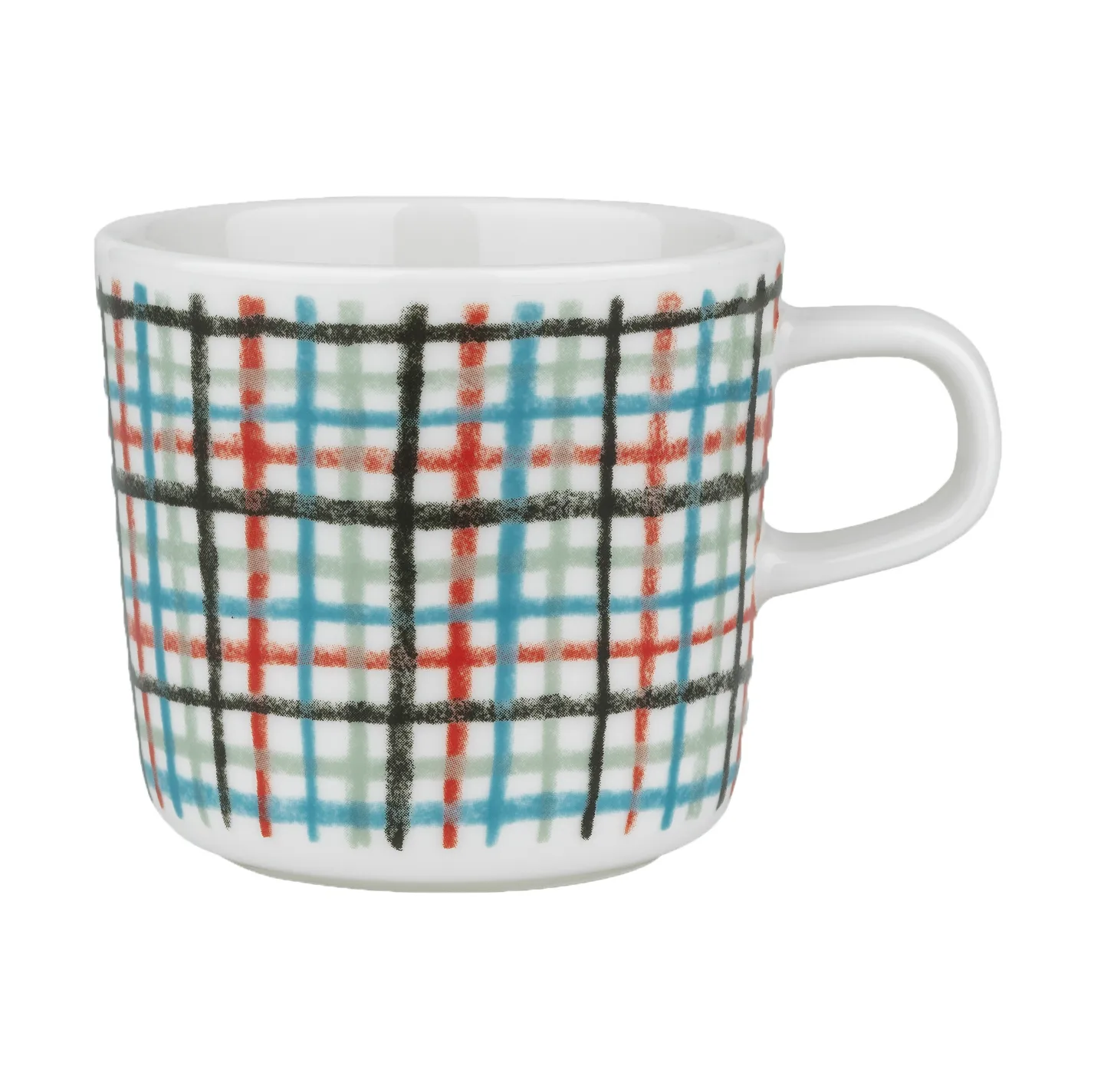 Taza Urdimbre 2 dl, White-red-sage-petrol blue Marimekko