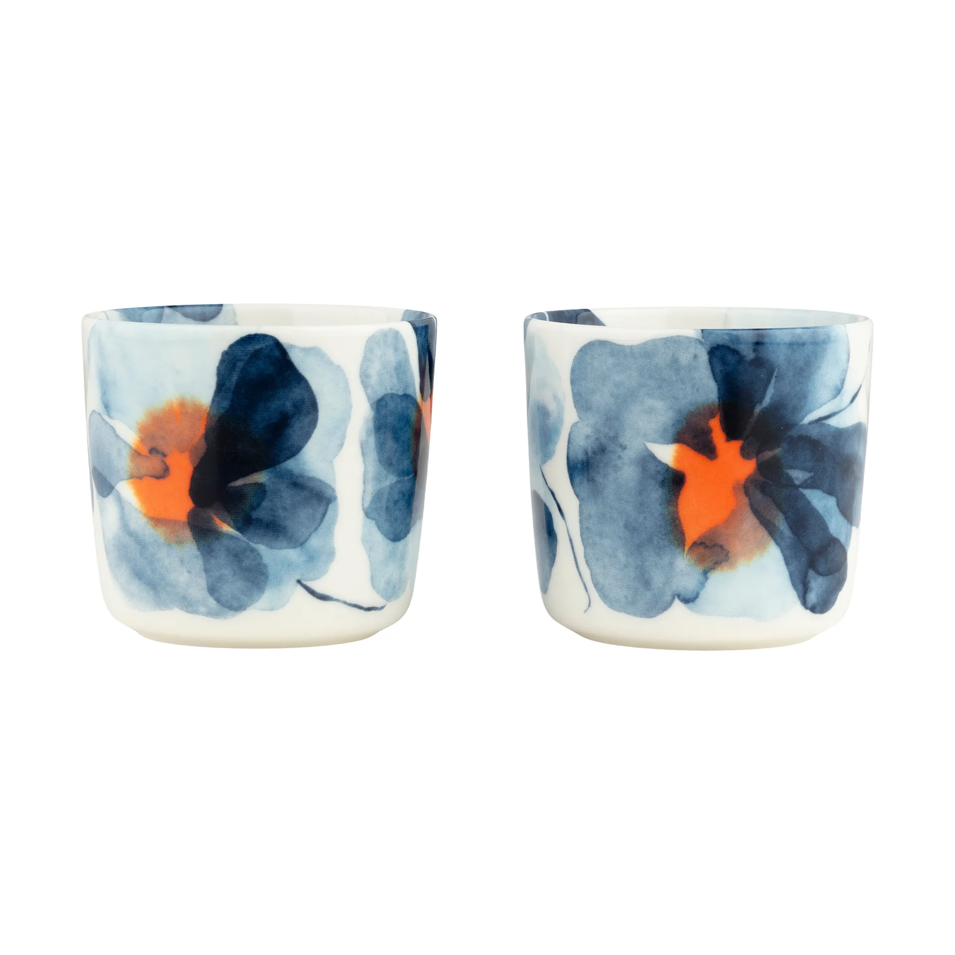 Taza Valssi con plato, White-blue-orange, 20 cl Marimekko
