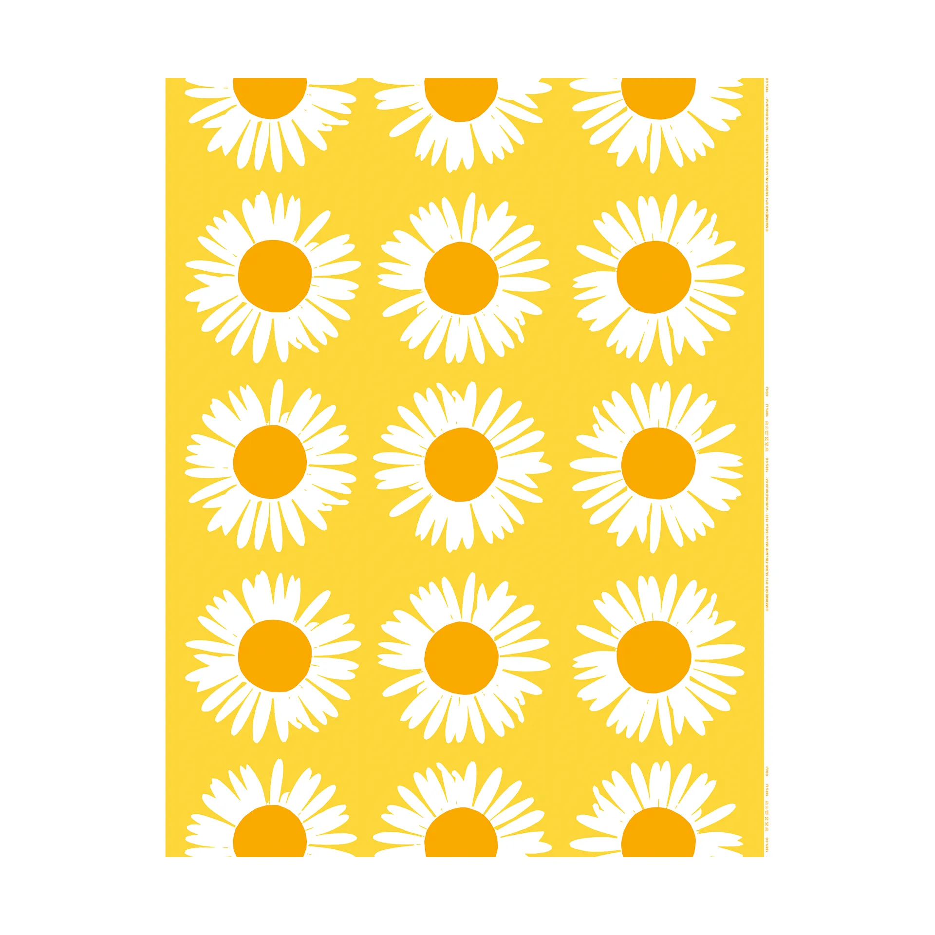 Tela Auringonkukka, Amarillo, lino Marimekko
