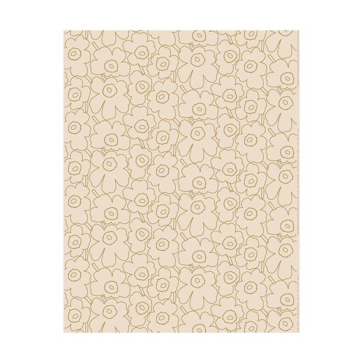Tela de algodón-lino Unikko pequeño trazo - Linen-gold - Marimekko