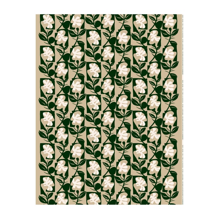 Tela de algodón Pienet Naatit, beige-cotton-dark green Marimekko