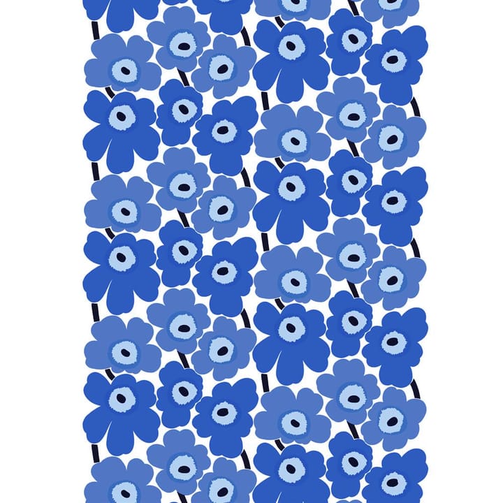 Tela de algodón Pieni Unikko  - blanco-azul - Marimekko