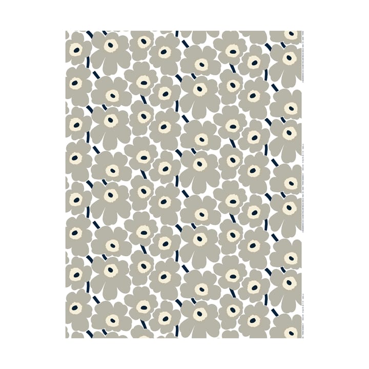 Tela de algodón Pieni Unikko  - White-grey-sand-dark blue - Marimekko