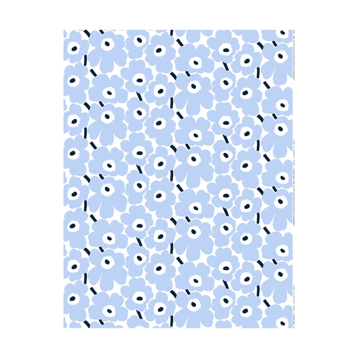Tela de algodón Pieni Unikko  - White-light blue-dark blue - Marimekko