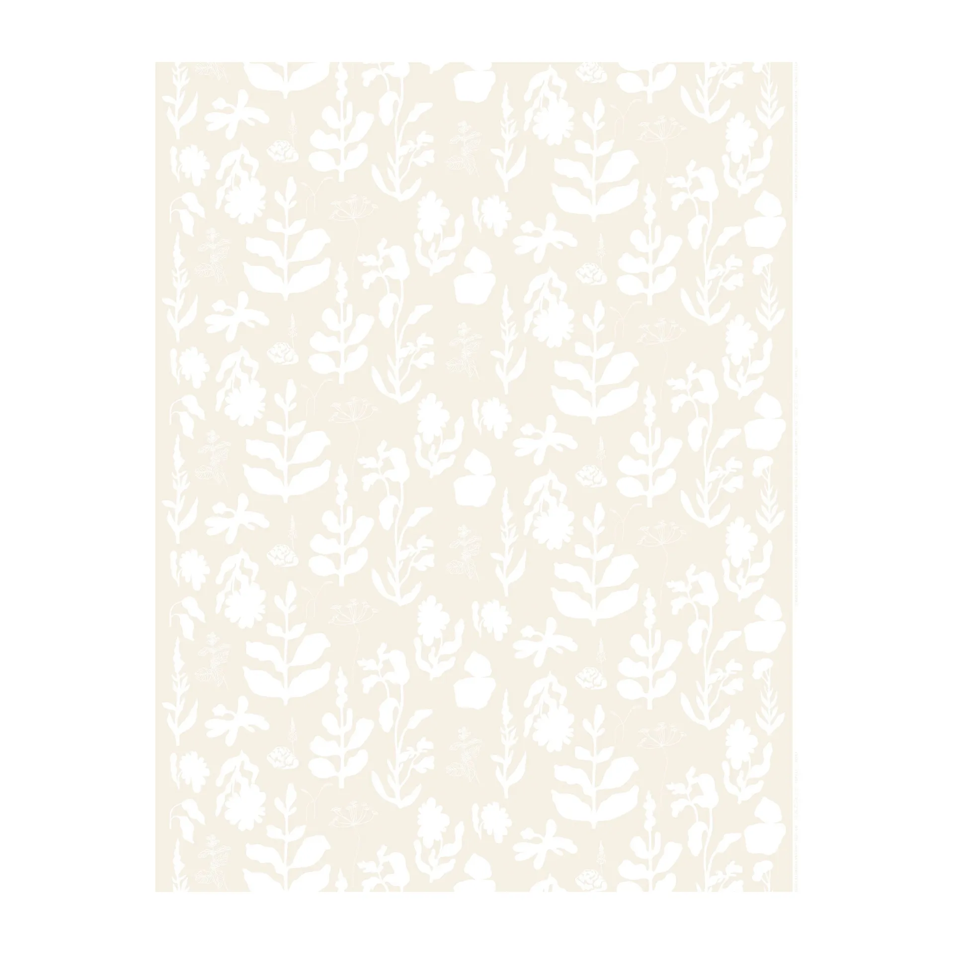 Tela de gasa de algodón Elokuun Varjot, Beige-blanco Marimekko