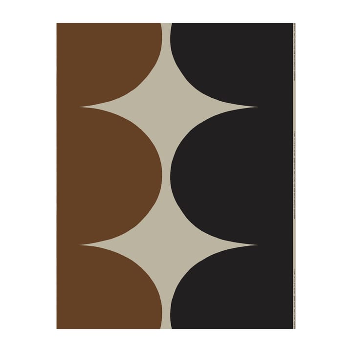Tela de lino Härkä, beige-negro-marrón Marimekko