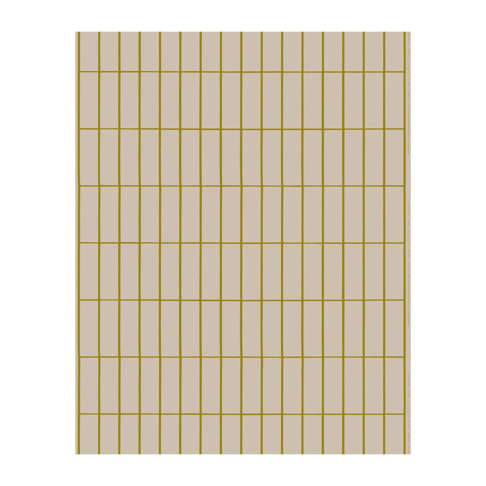 Tela de lino y viscosa Tiiliskivi, Beige-dorado Marimekko