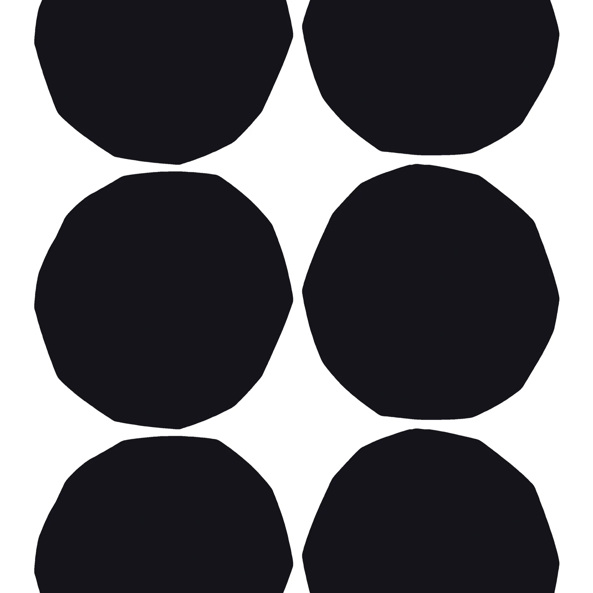 Tela Isot Kivet, negro-blanco Marimekko